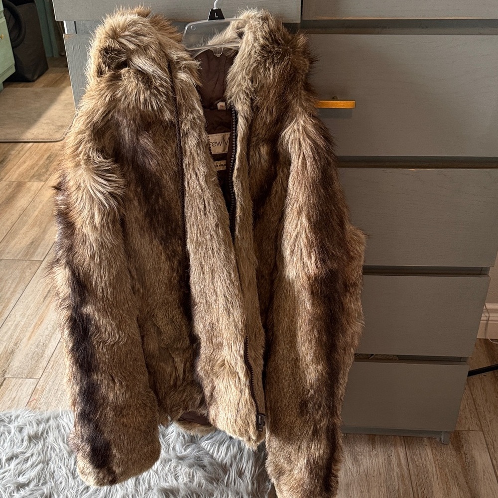 Andrew Marc Brown Fur Jacket
